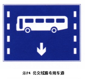 公交路线专业车道标志